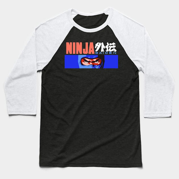 8Bit Ninja Baseball T-Shirt by kladenko